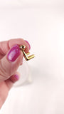 Fendi Gold Tone F Stud Earrings - 3846