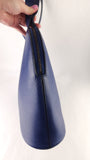 Celine Blue Leather Rounded Shoulder Bag - G0578
