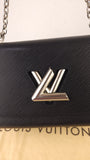 Louis Vuitton Black Epi LV Twist Shoulder Bag - R0015