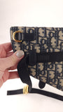 Christian Dior Navy Trotter Print Saddle Belt Bag - R0303