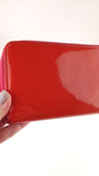 Chanel Red Patent Leather Zippy Wallet - R0328