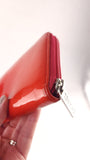 Chanel Red Patent Leather Zippy Wallet - R0328