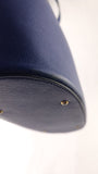 Celine Blue Leather Rounded Shoulder Bag - G0578