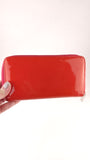 Chanel Red Patent Leather Zippy Wallet - R0328