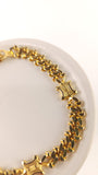 Celine Gold Tone Macadam Chain Bracelet - G0549