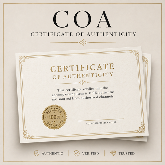 Certificate of Authenticity (COA)