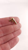 Fendi Gold Tone F Stud Earrings - 3846