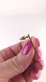Fendi Gold Tone F Stud Earrings - 3846
