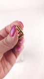 Fendi Gold Tone F Stud Earrings - 3846