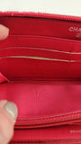 Chanel Red Patent Leather Zippy Wallet - R0328