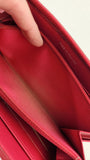 Chanel Red Patent Leather Zippy Wallet - R0328