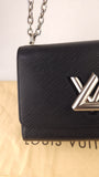 Louis Vuitton Black Epi LV Twist Shoulder Bag - R0015