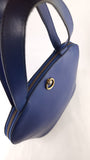 Celine Blue Leather Rounded Shoulder Bag - G0578