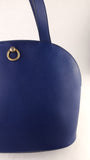 Celine Blue Leather Rounded Shoulder Bag - G0578