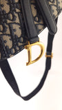 Christian Dior Navy Trotter Print Saddle Belt Bag - R0303