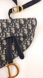 Christian Dior Navy Trotter Print Saddle Belt Bag - R0303