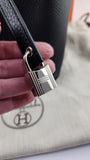 Hermes Picotin Taurillon Clemence Black Leather Palladium Hardware 18 PM - G0343