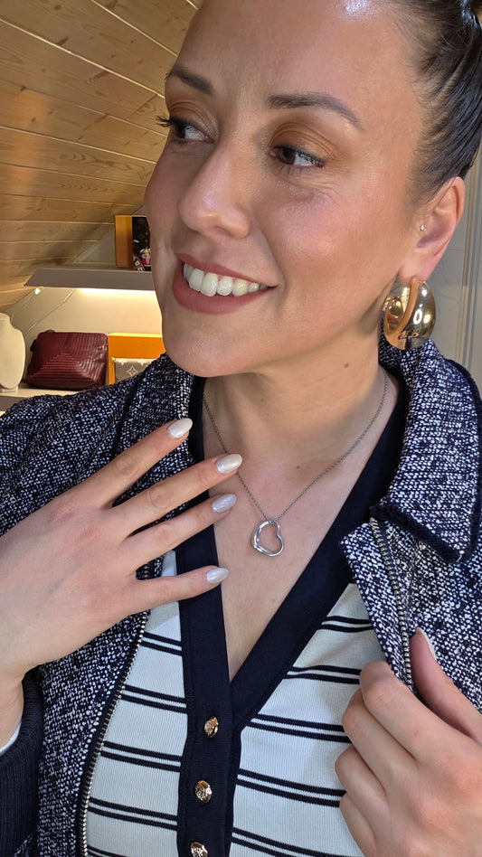 Tiffany & Co. Elsa Peretti Open Heart Necklace - G0312