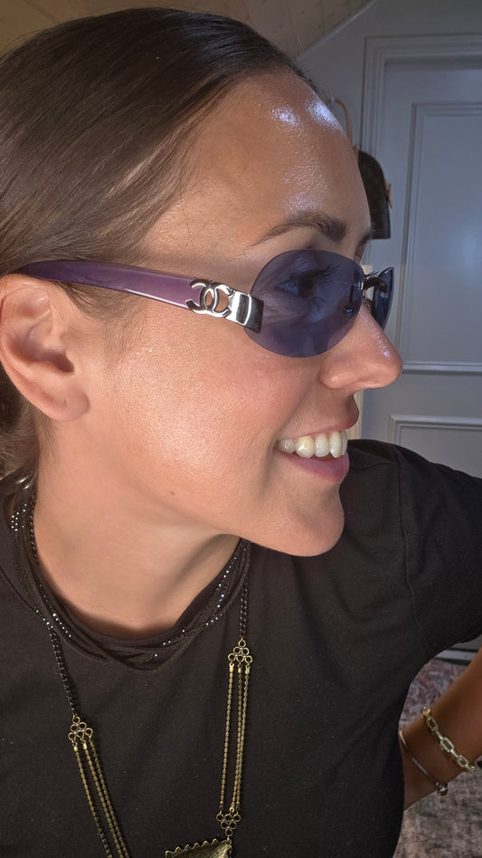 Chanel Coco Mark Purple and Blue Sunglasses - 3692