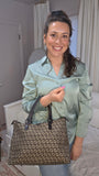 Fendi Zucchino Brown Canvas Tote - G0338