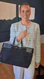 Gucci GG Black Canvas w/Leather Tote Bag - G0417