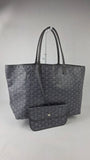 Goyard Grey St Louis Tote w/ Pouch - G0307