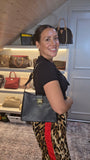 Salvatore Ferragamo Gancini Black Leather Shoulder Bag - 3373