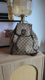 Gucci GG Beige Canvas Backpack - 3736