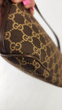 Gucci GG Brown/Beige Canvas Boat Shoulder Bag - 3325