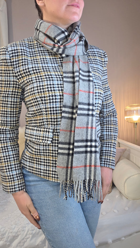 Burberry Gray 100% Cashmere Scarf - 3280
