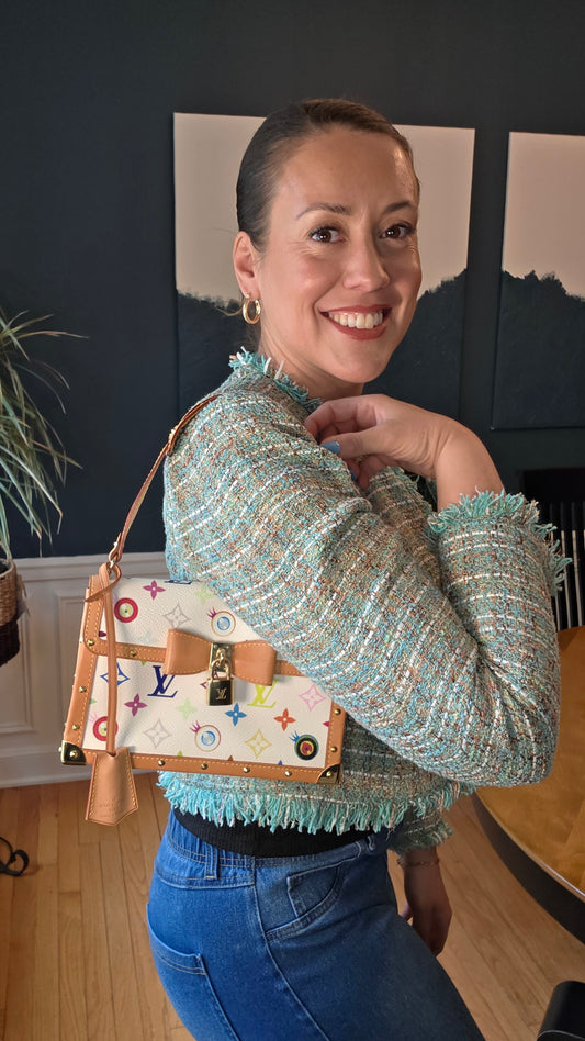 Louis Vuitton Monogram Multicolor White 'Eye Need You' Shoulder Bag - 3382