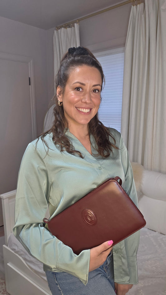 Cartier Bourdeaux Leather Clutch Bag - 3312