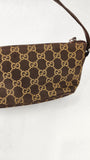 Gucci GG Brown/Beige Canvas Boat Shoulder Bag - 3325