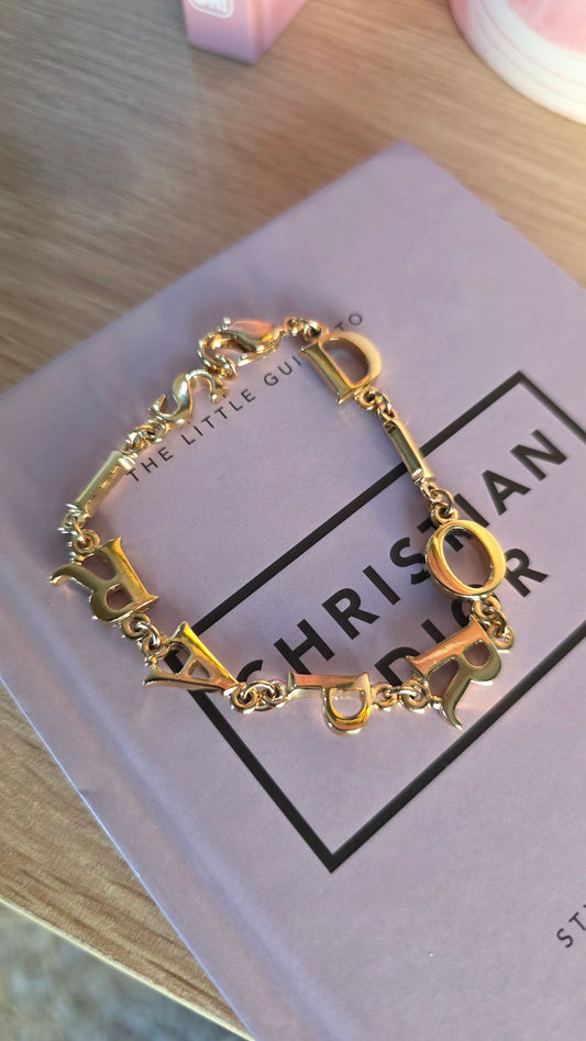 Dior Gold Tone 'Dior Paris' Bracelet - 3479