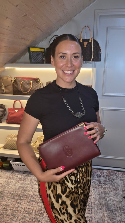 Cartier Bourdeaux Leather Must Line Clutch Bag - 3681