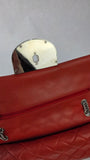 Chanel Matelasse Red Lambskin Double Flap Shoulder Bag - G0465