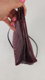 Fendi Burgandy Patent Leather Stitched Shoulder Bag - G0274