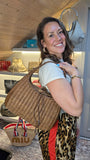 Salvatore Ferragamo Brown Rattan Shoulder Bag - 2977