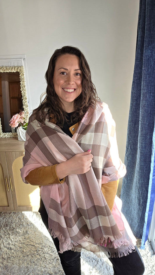 Burberry Pink 100% Cashmere Stole - G0306