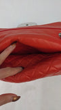 Chanel Matelasse Red Lambskin Double Flap Shoulder Bag - G0465