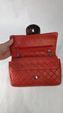 Chanel Matelasse Red Lambskin Double Flap Shoulder Bag - G0465