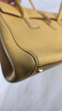 Salvatore Ferragamo Yellow Leather Handbag - R0165