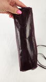 Fendi Burgandy Patent Leather Stitched Shoulder Bag - G0274