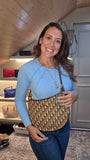Christian Dior Brown Canvas Trotter Shoulder Bag - 3754