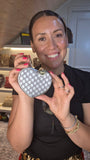 Gucci GG Silver Leather Heart Coin Purse - 3644