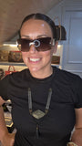 Christian Dior Grey Plastic Frameless Sunglasses- G0486