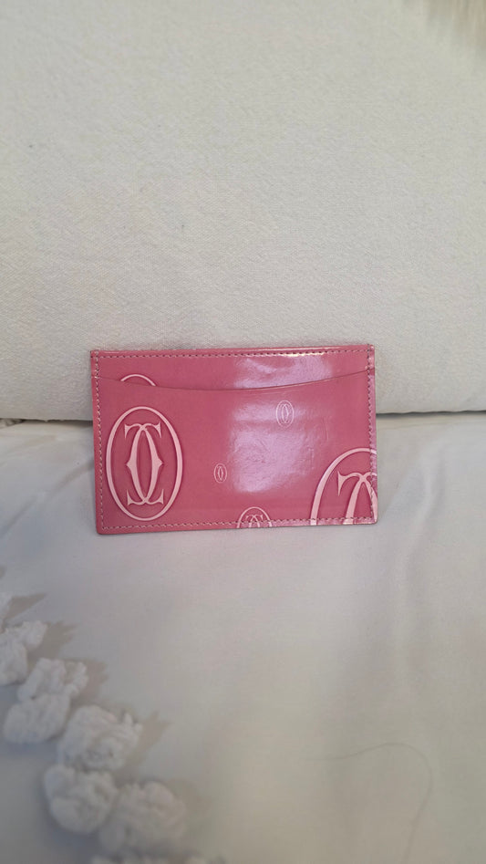 Cartier Pink Leather Card Case - 3285