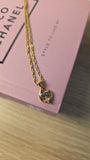 Nina Ricci Gold Tone Necklace w/ Tear Drop Charm - 3020