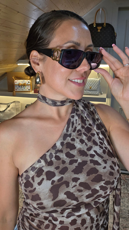Chanel Matte Black Plastic Sunglasses - 3697