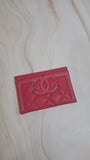 Chanel Pink Leather Card Holder - G0293